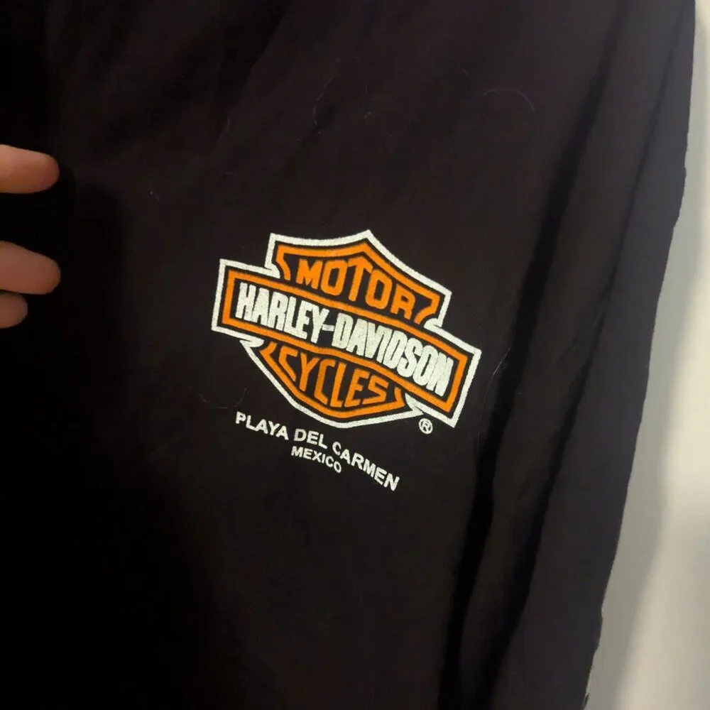 Harley-Davidson Jacket Hoodie Playa Del Carmen Motorcycle‎ Pockets Unisex LG